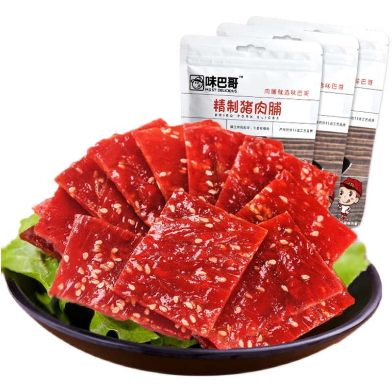 味巴哥靖江特产原味100g肉片猪肉脯