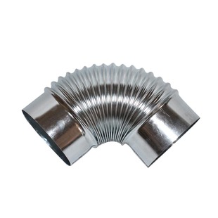 新风镀锌白铁皮弯头螺纹波纹螺旋风管烟囱排烟管热水器不锈钢弯头