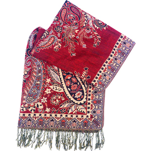 民族风披肩丽江新疆旅游拍照纱巾女防晒围巾西藏沙漠秋冬春夏披风