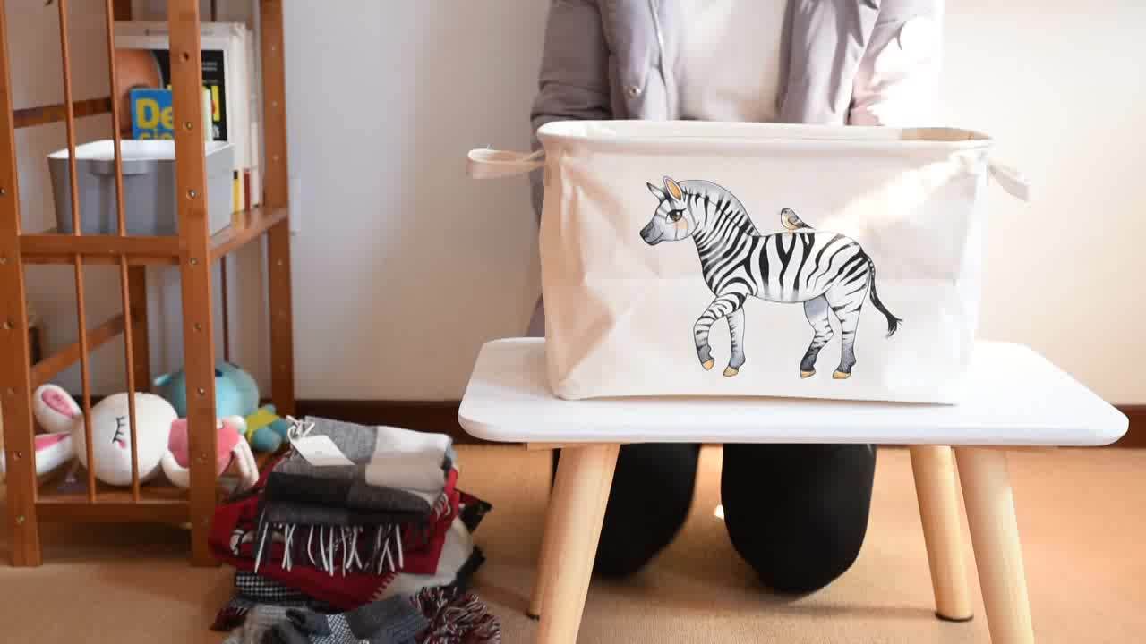 Qjmax Tall Foldable Laundry Bag Handles Waterproof Portable Washing Bin