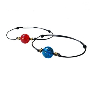 清新文艺植物干花标本手链幸运四叶草蒲公英手绳森系满天星礼物女