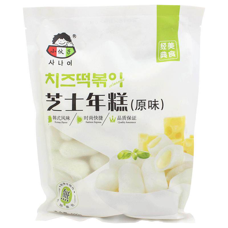 小伙子芝士年糕500g*2袋原味紫薯奶酪夹心辣炒年糕条韩式火锅食材