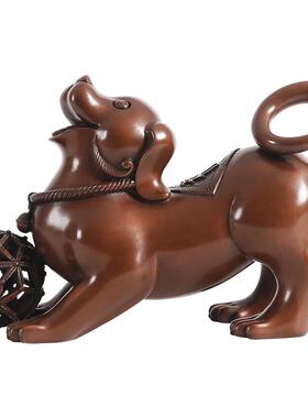 纯铜旺狗摆件客厅办公室