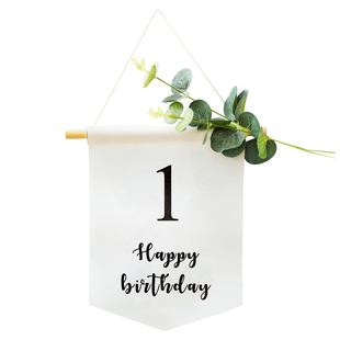 森系宝宝定制百天拉旗柳叶柳条儿童周岁生日派对气球装饰场景布置