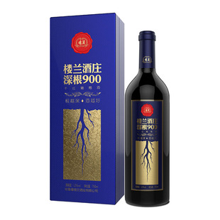 新疆吐鲁番楼兰酒庄深根900干红葡萄酒国产红酒整箱6支礼盒750ML