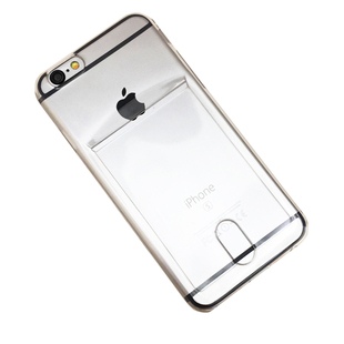 佩者 透明硅胶插卡手机壳5se6plus7欧美创意公交卡套iphone8X包邮