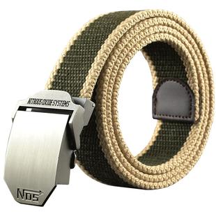 JWKE男士帆布腰带休闲百搭户外牛仔裤皮带潮加长军迷裤带胖子大码