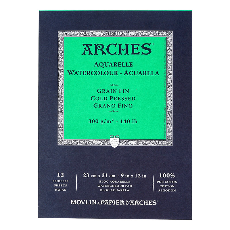 法国阿诗arches胶水彩本彩纸