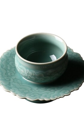 大师纯手工茶具陶瓷高档主人杯
