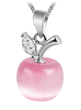 猫眼石苹果吊坠s925女甜美韩版