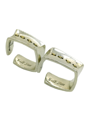 楼顶金银肌理工匠情侣开口对戒