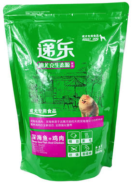 迪尤克递乐狗粮生态源500g专用粮