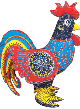 真品手工吉祥物公仔抱枕生肖鸡