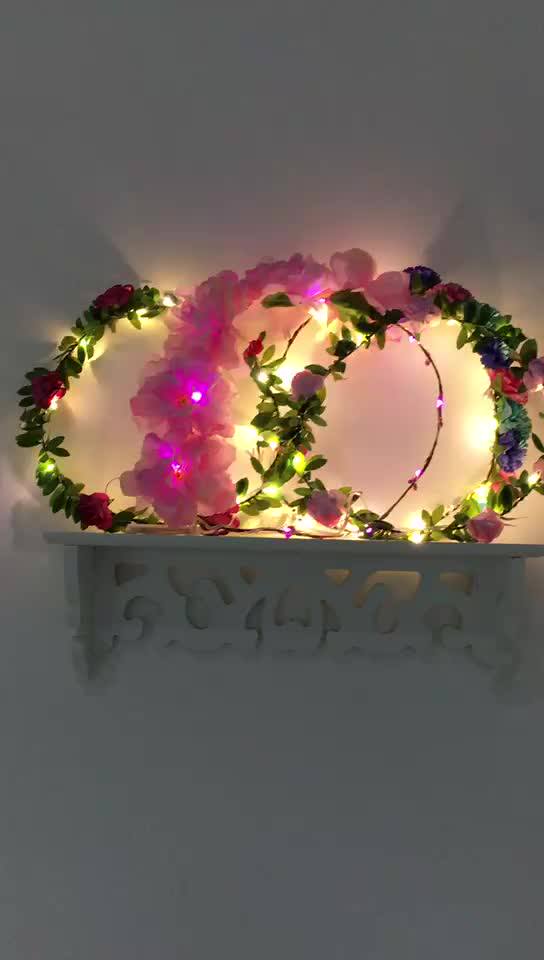 wreath with fairy lights