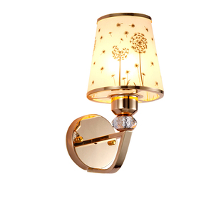 金色LED双头创意卧室床头壁灯简约现代客厅过道玻璃餐厅楼梯阳台