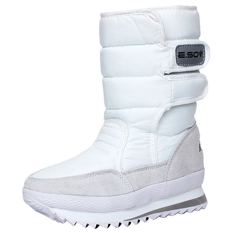 冬季加绒雪地靴女款防寒防滑东北户外雪地棉鞋高筒保暖加厚长靴子