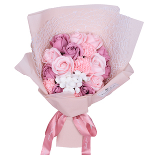 三八妇女节礼物送员工38女神节香皂花礼盒妈妈肥皂花实用仿真花