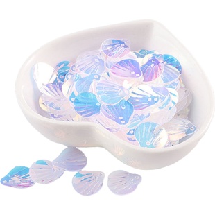 13mm金光贝壳人鱼龙女鲛人妆泪汉服饰品亮片史莱姆填充鱼鳞片diy