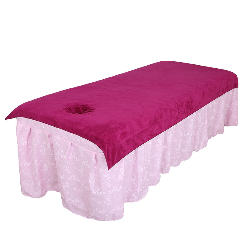 美容床单用品美容院专用带洞足浴按摩推拿理疗专用铺床大毛巾