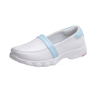雷阵雨新款护士鞋日本超轻孕妇坡跟小白鞋透气休闲鞋