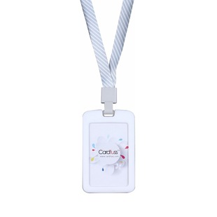 卡富仕手感好的硅胶卡套可定制LOGO丝印门禁卡套厂牌挂牌胸卡胸牌保护套带条纹挂绳印字识别证挂脖员工工卡壳