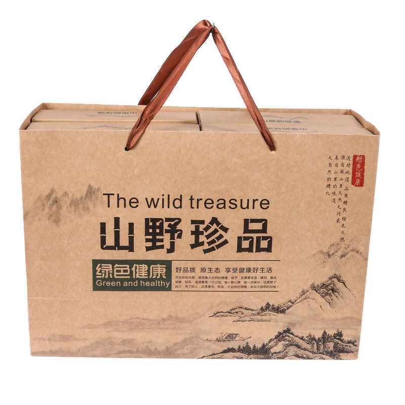 黑木耳野生榛蘑猴头蘑菇香菇礼盒装500g山珍礼包邮干货东北特产秋