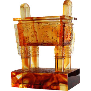 御品坊 琉璃摆件鼎盛商务会议纪念公司企业乔迁开业上市创意礼品