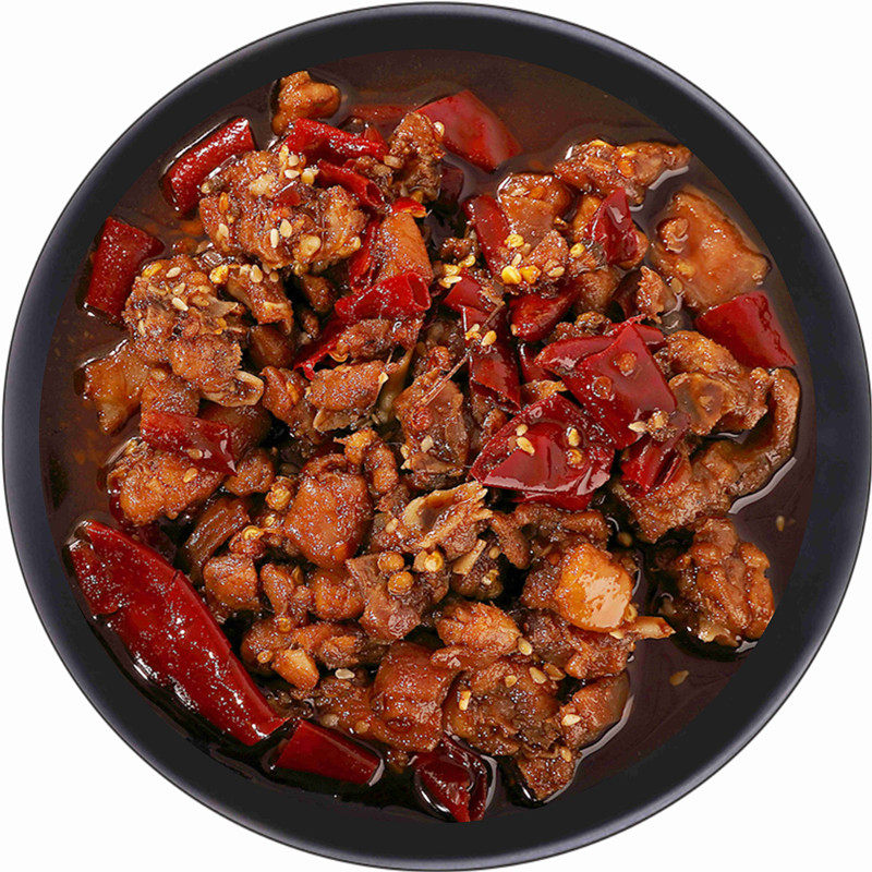 自制私房菜四川内江麻辣兔好吃自贡冷吃兔肉兔丁开袋即食150g包装
