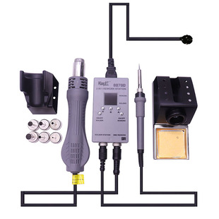 便携式二合一热风枪焊台8878D热风枪拔焊台智能温控恒温焊台烙铁