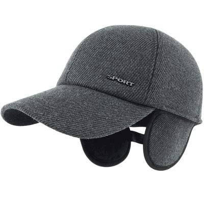 时尚户外中老年鸭舌加厚绒帽子