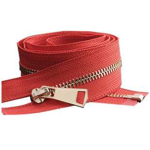 5号开口金属拉链 浅金色亮枪黑羽绒服拉锁夹克皮衣铜铁齿衣服红利