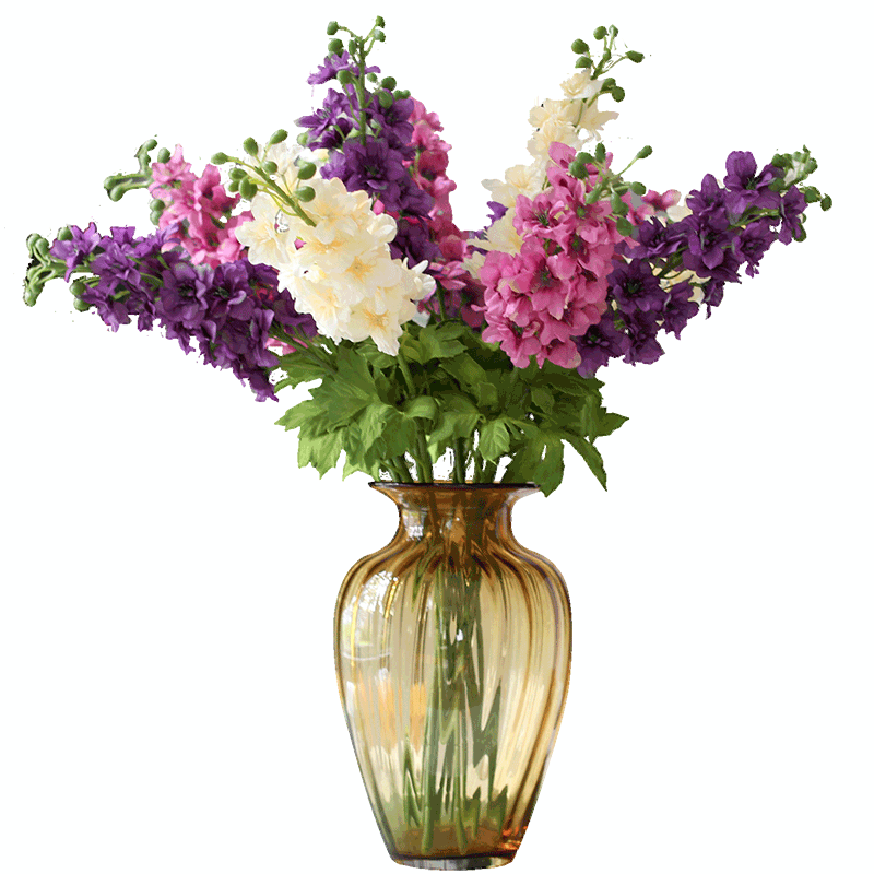 阑珊树 仿真花艺 假花绢花 欧式大飞燕草 插花干花 客厅饰品