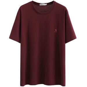 中年男装短袖中老年人男士圆领大码纯棉T恤夏装父亲t恤衫爸爸半袖