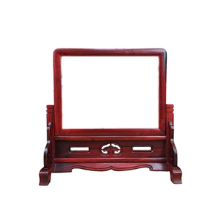 红木画框镜框东瓶西镜插屏台屏像框空框屏风实木中堂镜子条案摆件