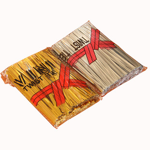 金银扎条塑料铁丝糖果面包包装扎带金丝扎条封口绳10包起包邮