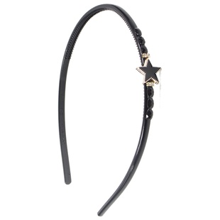 细巧五星黑钻带齿头箍 日韩彩色防滑星星细边发箍 卡刘海碎发发窟