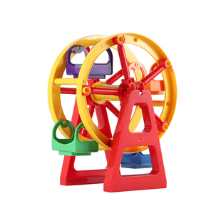 大颗粒积木散件游乐园摩天轮跷跷板滑梯房子儿童拼装零件配件玩具