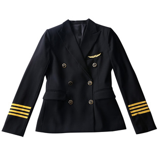 机长航空制服女乘务员职业西装外套飞行员制服售楼酒店前台工作服