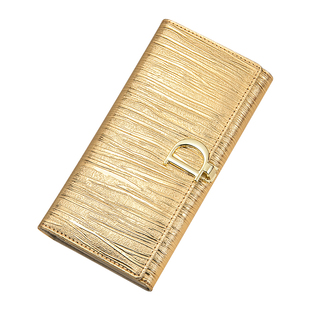 2025新款欧美钱包女长款真皮多功能大容量搭扣钱夹牛皮女士手拿包