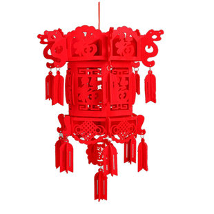 镂空绣球福字灯笼拉花大中小号挂饰新年喜庆节日场景布置装饰用品