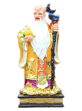 神像比干南极仙翁供奉福禄寿三星