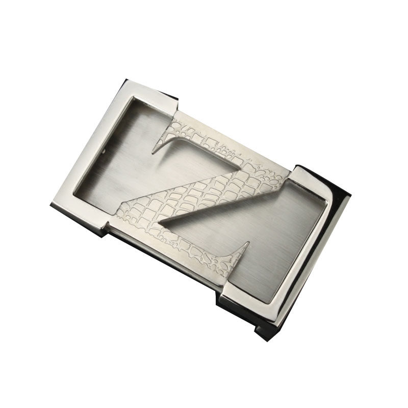 Z字母内穿皮带头防过敏不锈钢扣皮带扣头男裤腰带扣平滑扣板扣3.8