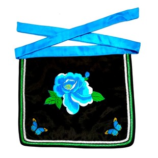 新款民族演出戏装刘三姐小围裙酒店服务员围裙秧歌舞舞台表演围裙