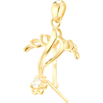 s925纯银吊坠扣银扣头翡翠玉器