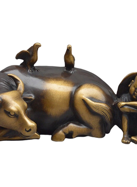 仿古风纯铜生肖博物架书桌工艺品