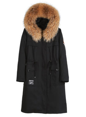 皮草外套獭兔毛派克服兔毛袖子