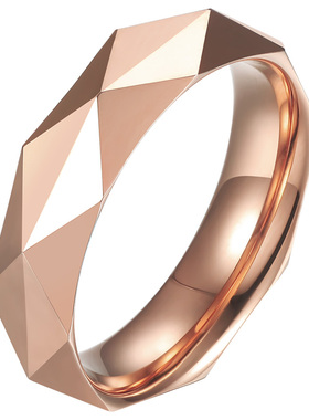 戒指男个性钨金镀18k金色食指环