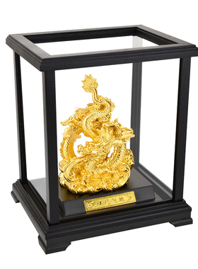 足金祥龙献瑞生日商务风桌面摆件
