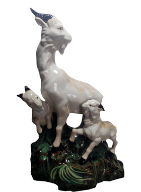 生肖石湾公仔三阳开泰风水工艺品