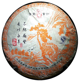 永年久久橙九九 2008年08年橙久久99古乔木普洱青饼 中老期陈生茶